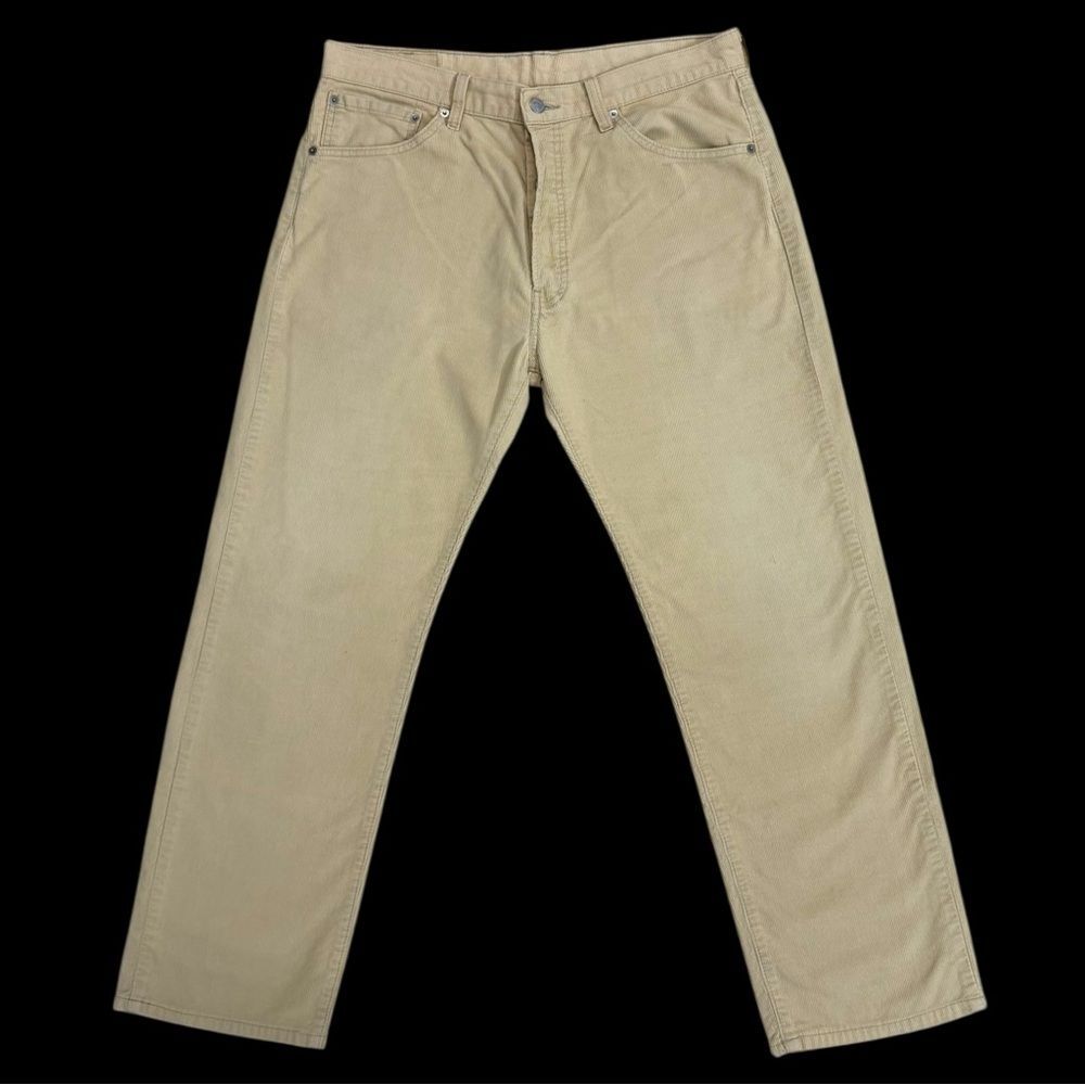 Levi's VTG 551 Corduroy Pants Men's W36 L32 Beige Tan Straight Relaxed Fit 90s - Picture 4 of 8